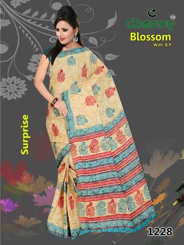 Printed Fancy Cotton Saree
