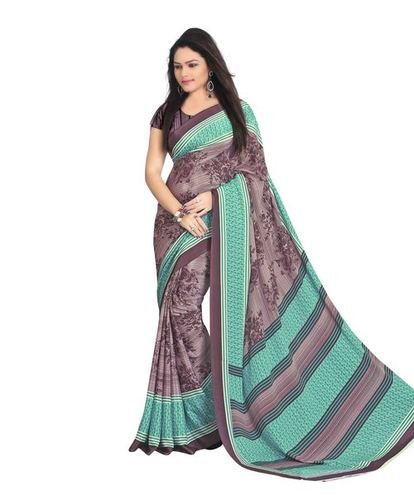 Multi Design Printed Saree
