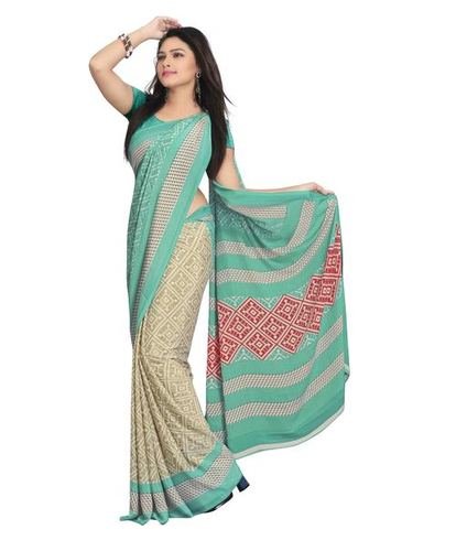 Multi Design Printed Saree