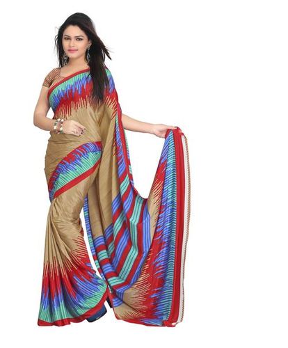 Multi Design Printed Saree
