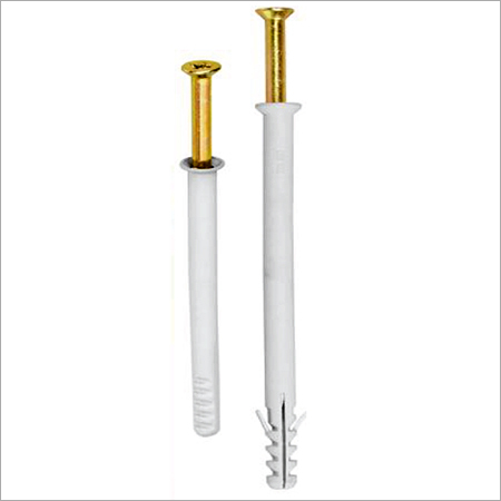 Nylon Anchor - Plastic Material, Various Sizes, Golden-White Color | Sturdy Design, Accurate Dimension, Longer Working Life, High Standard