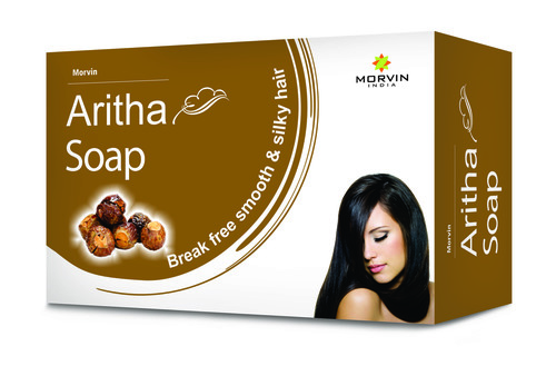 Aritha Soap - 75GM Solid Bar Herbal Ingredients Mild pH 4.5-5 Natural Cleansing Agent for Healthy Hair