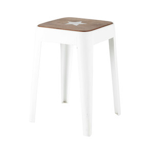 Wood Iron Stool