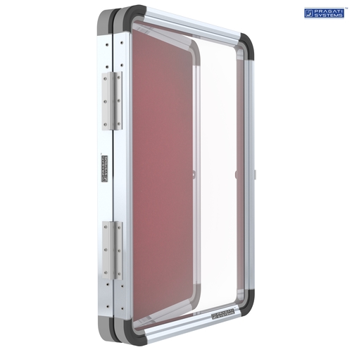 Enclosed Acrylic Display & Notice Board With Lock Pragati Systems' Signature Heavy-duty 'Alfa' Frame