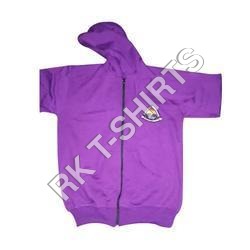 Logo T-Shirts - Cotton Blend, All Sizes, Purple | Customizable Logos, Hooded Design, Zip Closure, Soft Fabric, Comfortable Fit