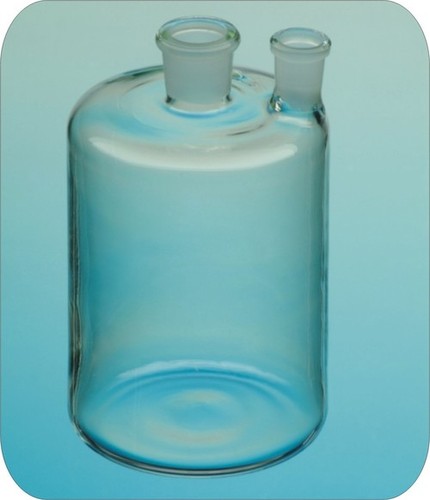 Woulff Bottle - Soda Glass, 250/500ml, Two Necks | Autoclavable, Gas Washing, Chemical Reactions