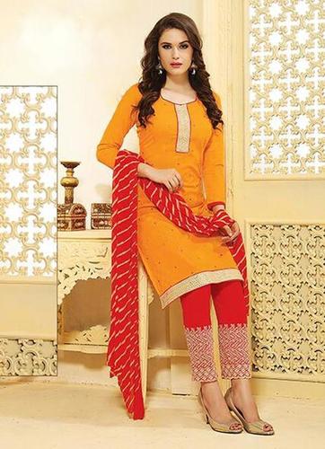 Straight Embroidered Dress Material