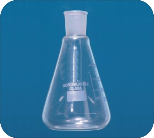 Flask Conical With Interchangeable Stopper - Borosilicate Glass, 25-1000 ml | Durable Glass, Transparent, Lab Use