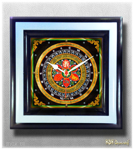 Devarshy Digital Print Wall Clock - Plastic 9x9x2 Inches | Stylish Design Moisture-Tolerant Easy to Clean