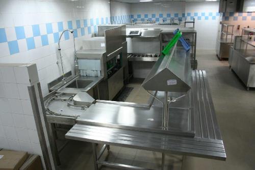 Soiled Dish landing Table, Over Head Glass Rack