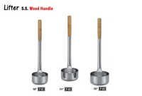 Silver And Wooden Ss Wood Handle Lifter