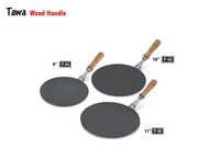 Wood Handle Iron Tawa Interior Coating: Non Stick