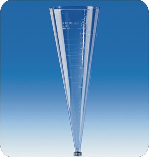 Imhoff Sedimentation Cone Graduated - Glassware, 1000 Ml Capacity, Graduation Up To 40 Ml | Easy Measurement, Clear Graduations, Durable Material, Accurate Readings