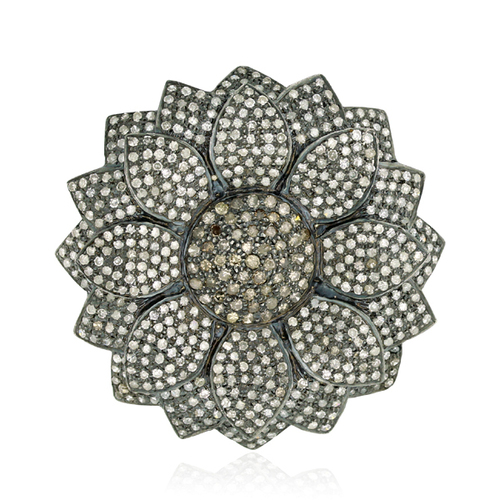 Diamond Floral Design Pendant