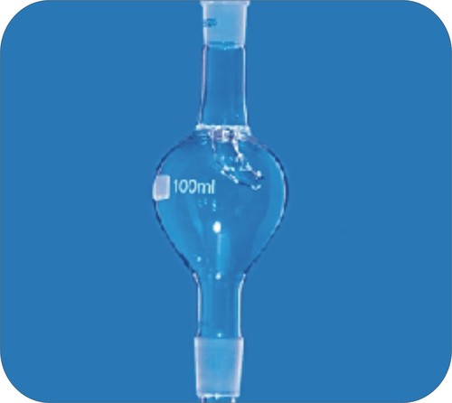 Splash Head, Vertical - Glass, Pear Shape, Various Sizes | Cone Sizes 14/23, 19/26, 29/32, Vertical Design