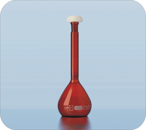 Volumetric Flask Amber - Amber Glass, 5-2000 Ml Capacity, 10/19-29/32 Neck Size, Precise Volume Tolerance
