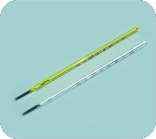 Thermometer White & Yellow - Mercury Filled, 305 mm Length, 76 mm Immersion, Range -10 to 360, Accurate Reading, Durable