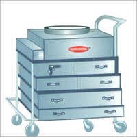 Tea Snacks Trolley - Stainless Steel Body, Ss Pipe Structure, 6" Wheels | Durable, Easy Cleaning, Low Maintenance, Stylish