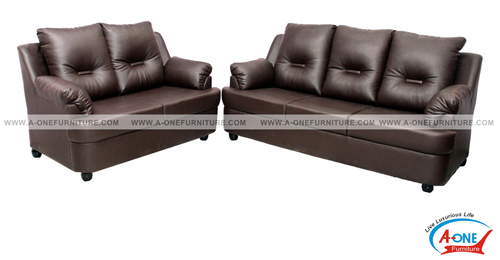 Brown Leather Sofa Set
