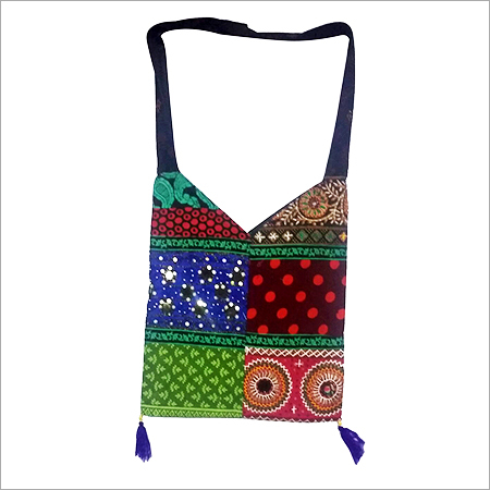Handmade Colourful Jhola Bags for Trendy Genz - Cotton, 12x15 Inches, Multicolor | Drawstring Closure, Adjustable Strap, Lightweight, Eco-Friendly, Unique Patterns