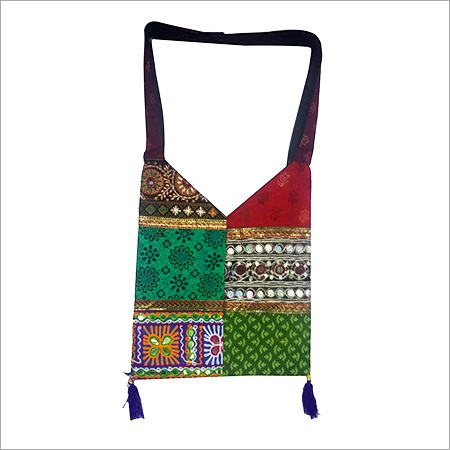 Handmade Colourful Jhola Bags for Trendy Genz - Cotton Fabric, 10x12 Inches, Multicolored | Stylish Design, Durable, Lightweight, Adjustable Strap