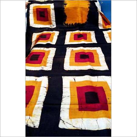 Batique work on Matka silk