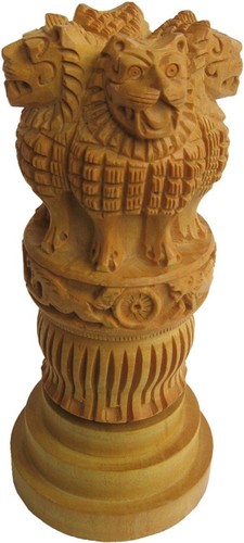 Wooden Ashoka Pillar (Head) Handicraft