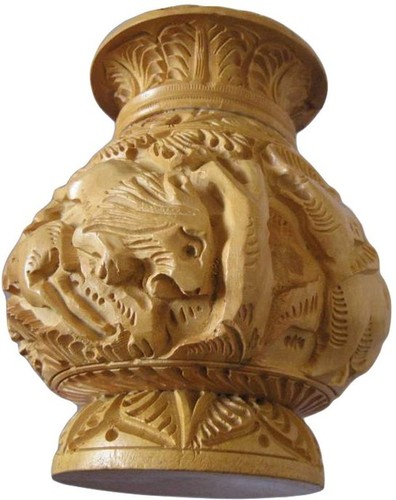 Wooden Flower Pot,Lota,VasesA Handicraft