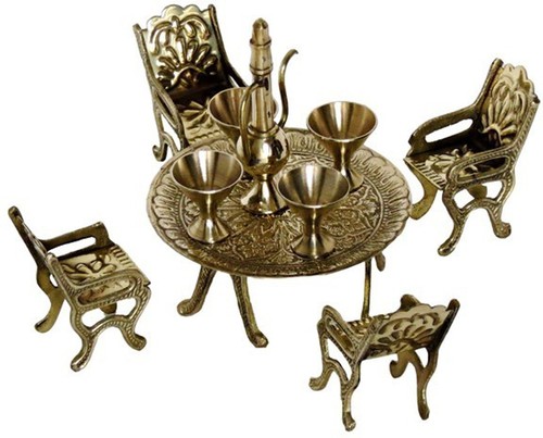 Brass Big Chair Table Set HandicraftA