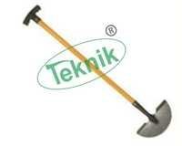 Edging Knife - Epoxy Coated Half Moon Head, 36" Tubular Steel Handle With Plastic T Grip | Ideal For Garden Edging And Carpentry Applications