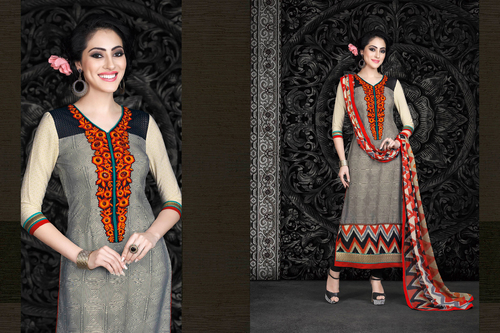 Crape style lovely suit
