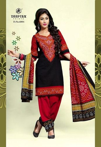 deeptex bandhani Cotton Dress Material