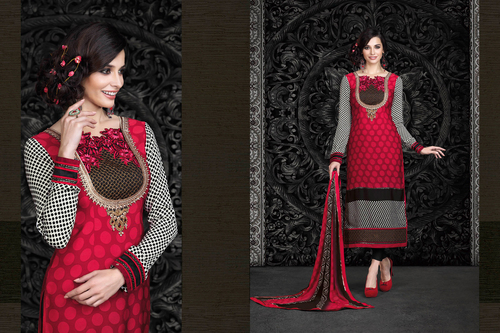 Crape style lovely suit