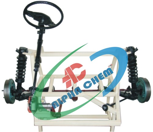 Cut Section Model Of Steering Gear Box(Working) With Wheel And Axle