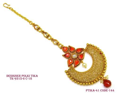 Orange Stone Chand Tika