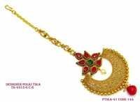 Red stone Chand tika