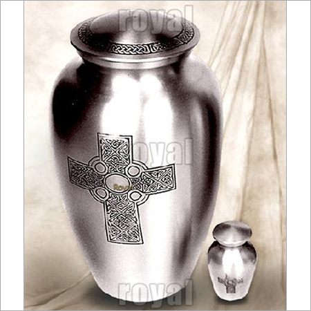Celtic Cross Silver Keepsake Urns