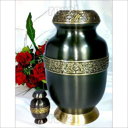 Roman Floral Banded Urn