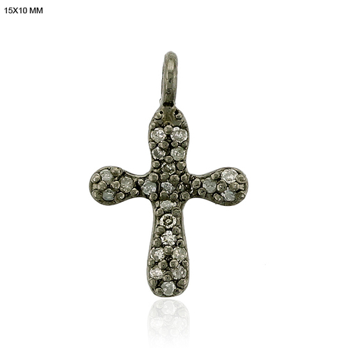 Diamond Cross Charm Pendant