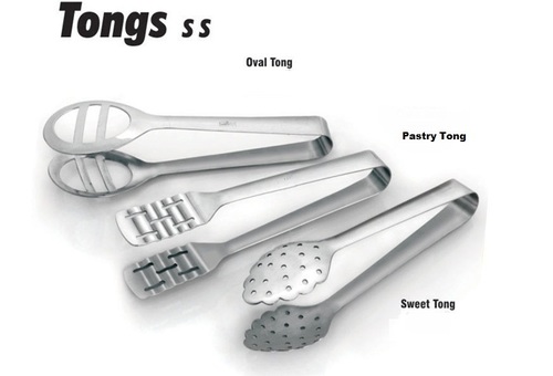 Silver S S Tongs