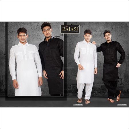 Cotton Mens White Kurta