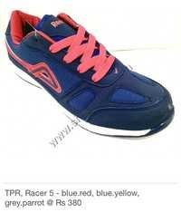 TPR Sport Shoes - Lightweight Synthetic, Sizes 6-9, Blue-Red/Blue-Yellow/Grey-Parrot Colors | Washable, Waterproof, Lace-Up Design, EVA Foam Insole, TPR Outsole