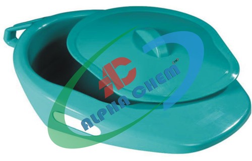 Bedpan Plastic Slipper Shape with Lid-Adult
