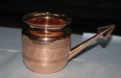 Neti Pot - Copper Metal, 4 Inch Diameter & Height, Copper-Tan Color | Durable, Well-Finished, Hollow Pot Design for Yoga Neti Kriya