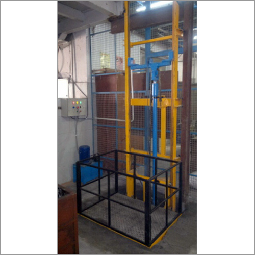 Single Mast Hydraulic Lift - Steel, 1m x 1m Platform, 10m Reach, 500 kg Capacity | Durable Design, Seven Stages, Easy Operation, Low Maintenance
