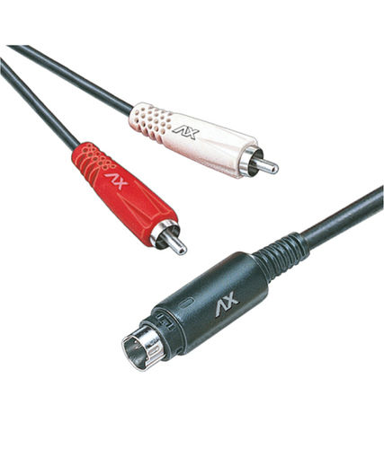 4 Pin  Mini Din -2 Rca Cord