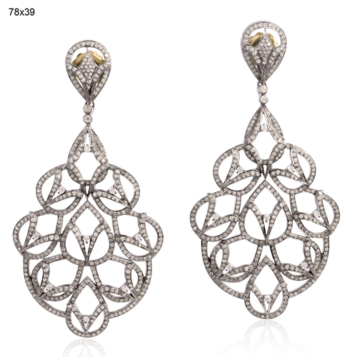 Diamond Pave Dangle Earrings