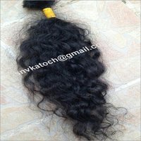 Unprocessed Natural Curly Single Donor human hair bulk