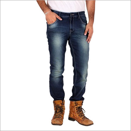 Mens Faded Blue Jeans