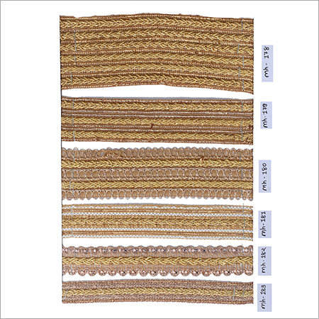 Chinese Designer Lace - Polyester, Customizable Length, Beige | Elegant Design, Intricate Patterns, Versatile Use, Durable Material